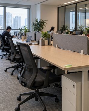 开放办公区的工位